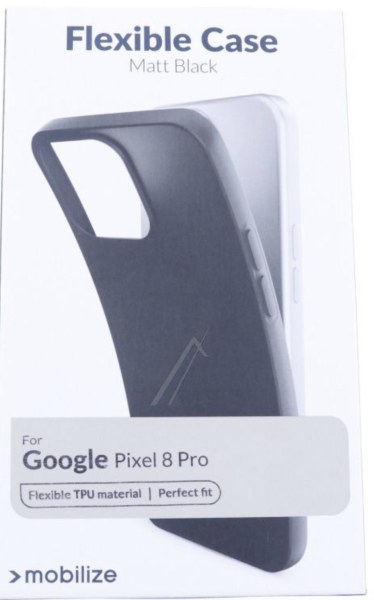 Coque caoutchouc noir pour GOOGLE PIXEL 8 PRO