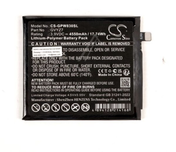 Batterie 4550 mAh pour GOOGLE PIXEL 9 PRO