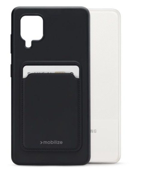 Coque noire avec emplacement carte pour Galaxy A12 - SM-A125F