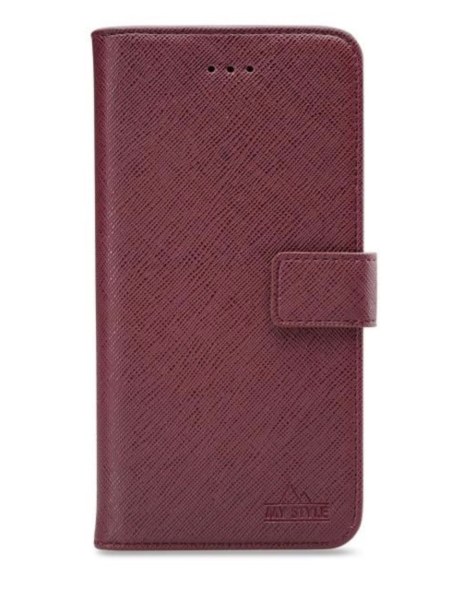 &Eacute;tui portefeuille flexible bordeaux pour Galaxy A13 4G - SM-A137F