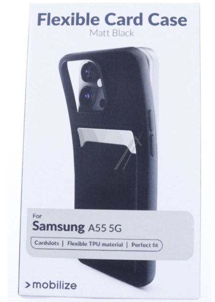 Coque caoutchouc noir mat pour Galaxy A55 5G - SM-A556B