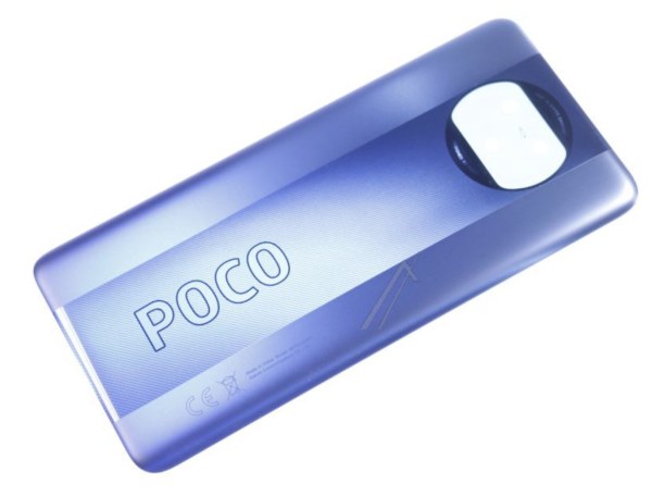 Vitre arri&egrave;re bleue d'origine Xiaomi pour Poco X3 Pro