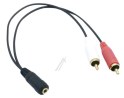 Adaptateur jack 3,5 mm femelle vers 2 RCA m&acirc;les Sennheiser - 20 cm