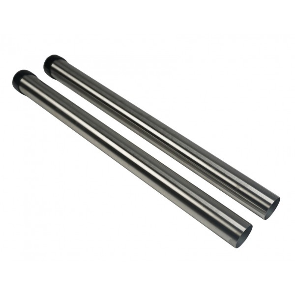 Lot de 2 tubes m&eacute;tal en acier chrom&eacute; 47 cm &Oslash; 38 mm pour aspirateur compatible SOTECO KOALA 515HPC