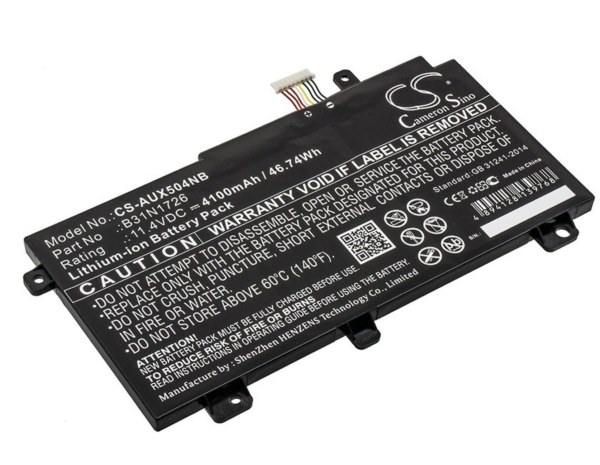 Batterie compatible ASUS B31N1726 - 11,4 V 4100 mAh