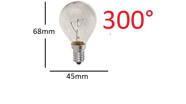 Ampoule de four E27 40watt - 45X68 300°